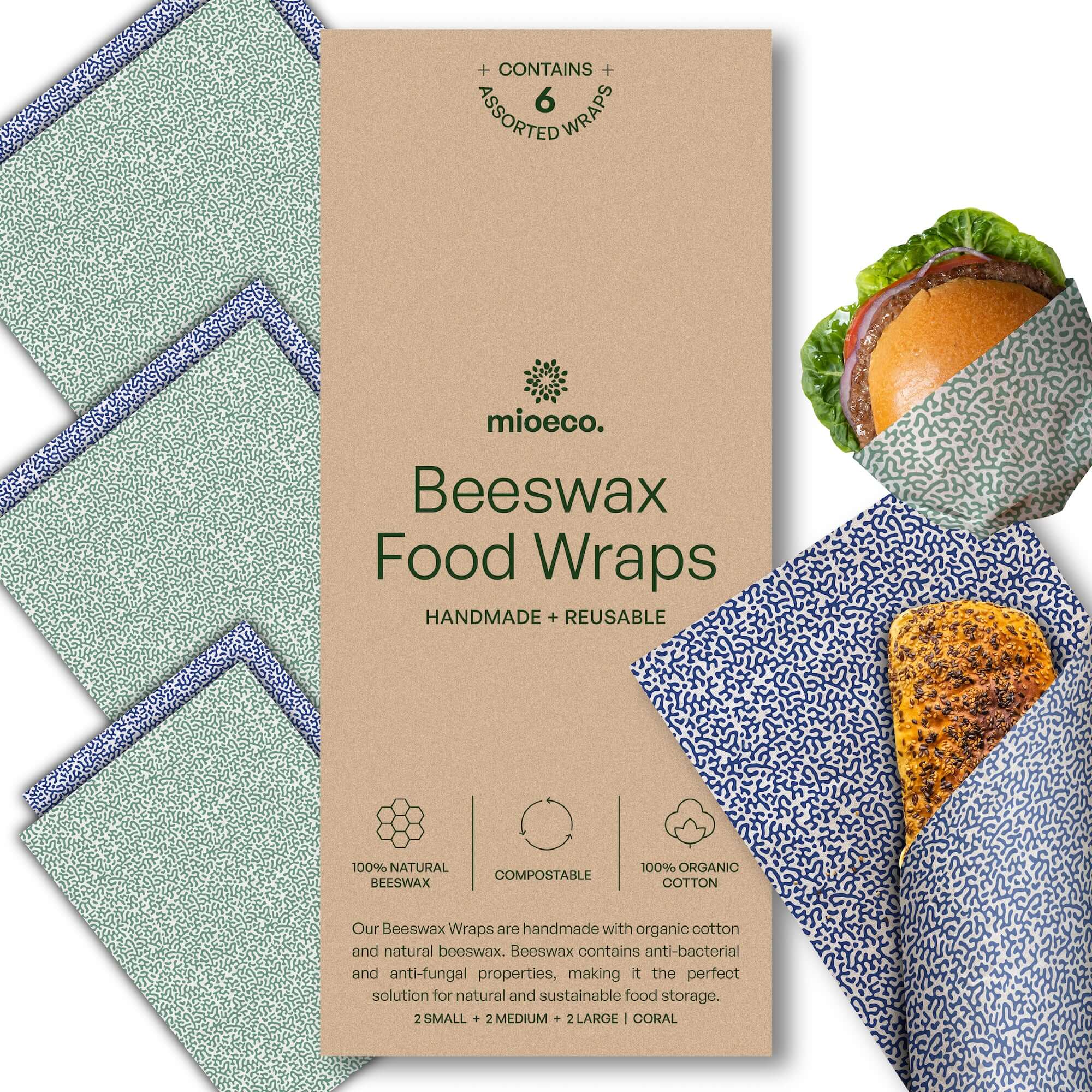 MioEco Beeswax Food Wraps – Organic, Reusable & Sustainable