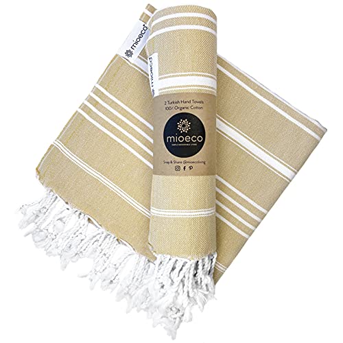 MioEco Mustard Cotton Turkish Hand Towel, Dish Towel & Kitchen Towel