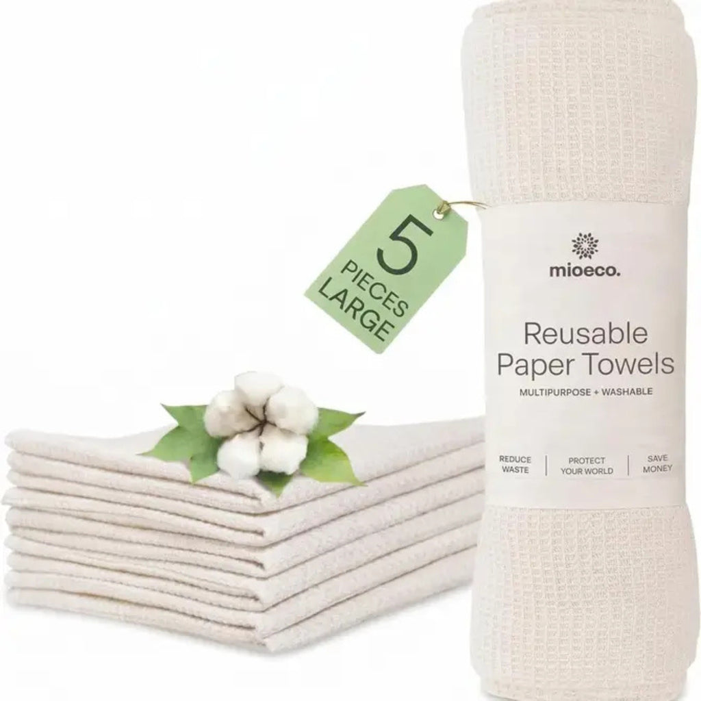 MioEco Reusable Paper Towels – 5 pcs – Large 18 x 15 Inches