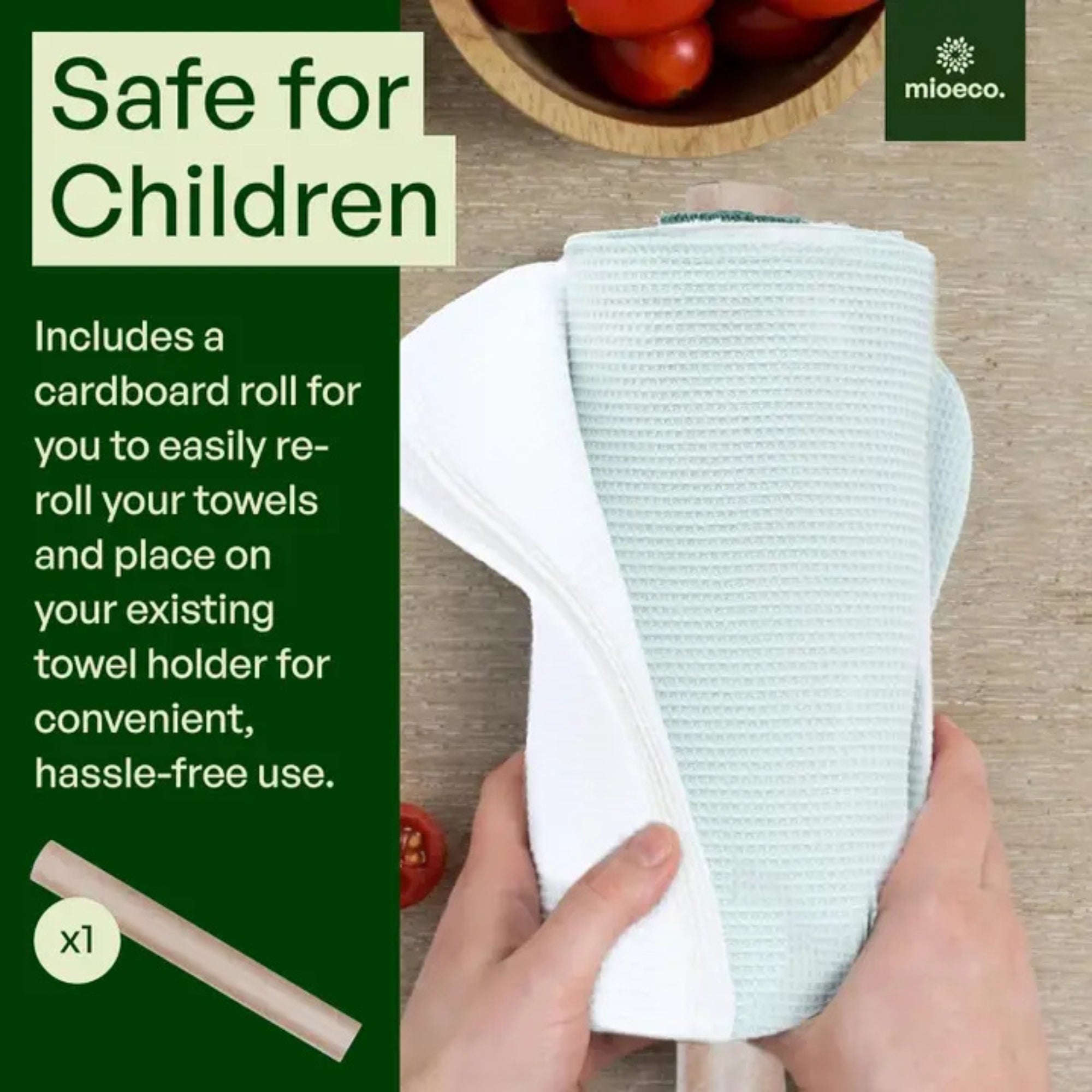 MioEco Unpaper Towel Set – 24 pcs – Natural Calm Reusable Towels