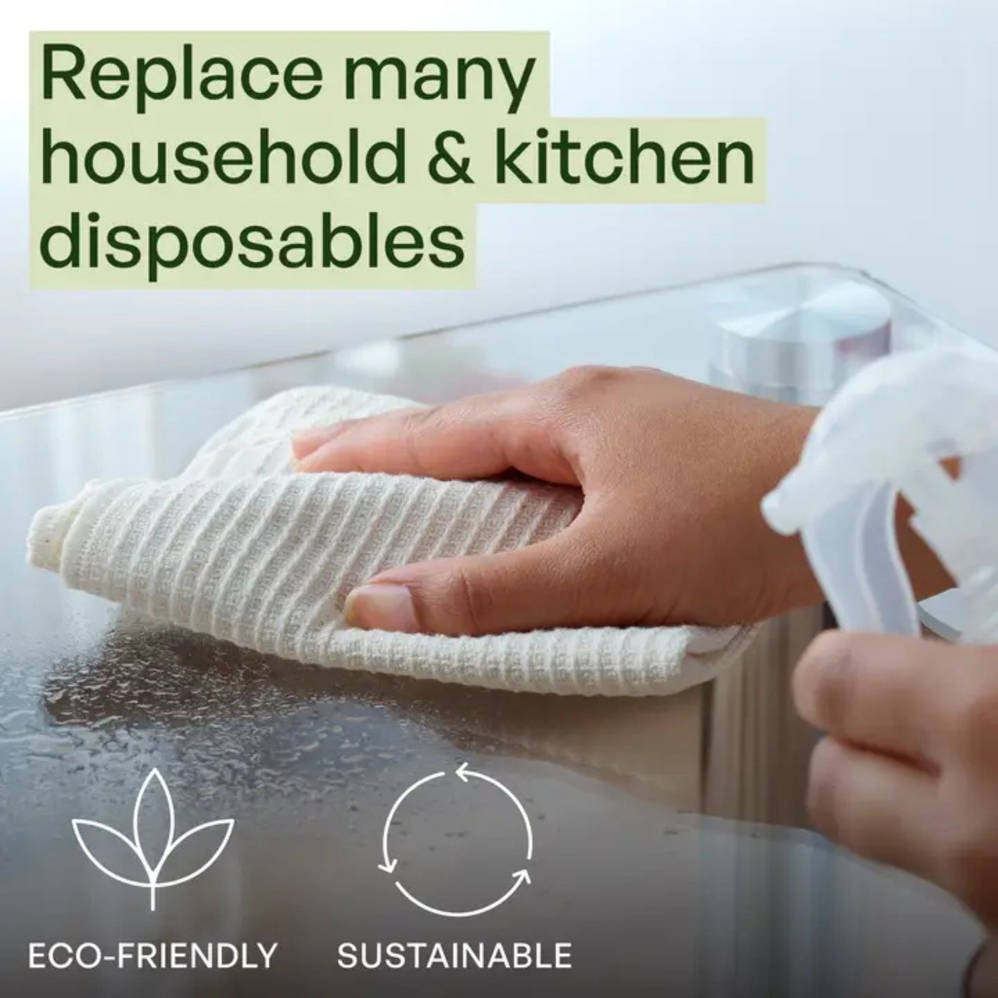 MioEco 20 Pack Reusable Paper Towels – Organic Cotton, Washable & Sustainable