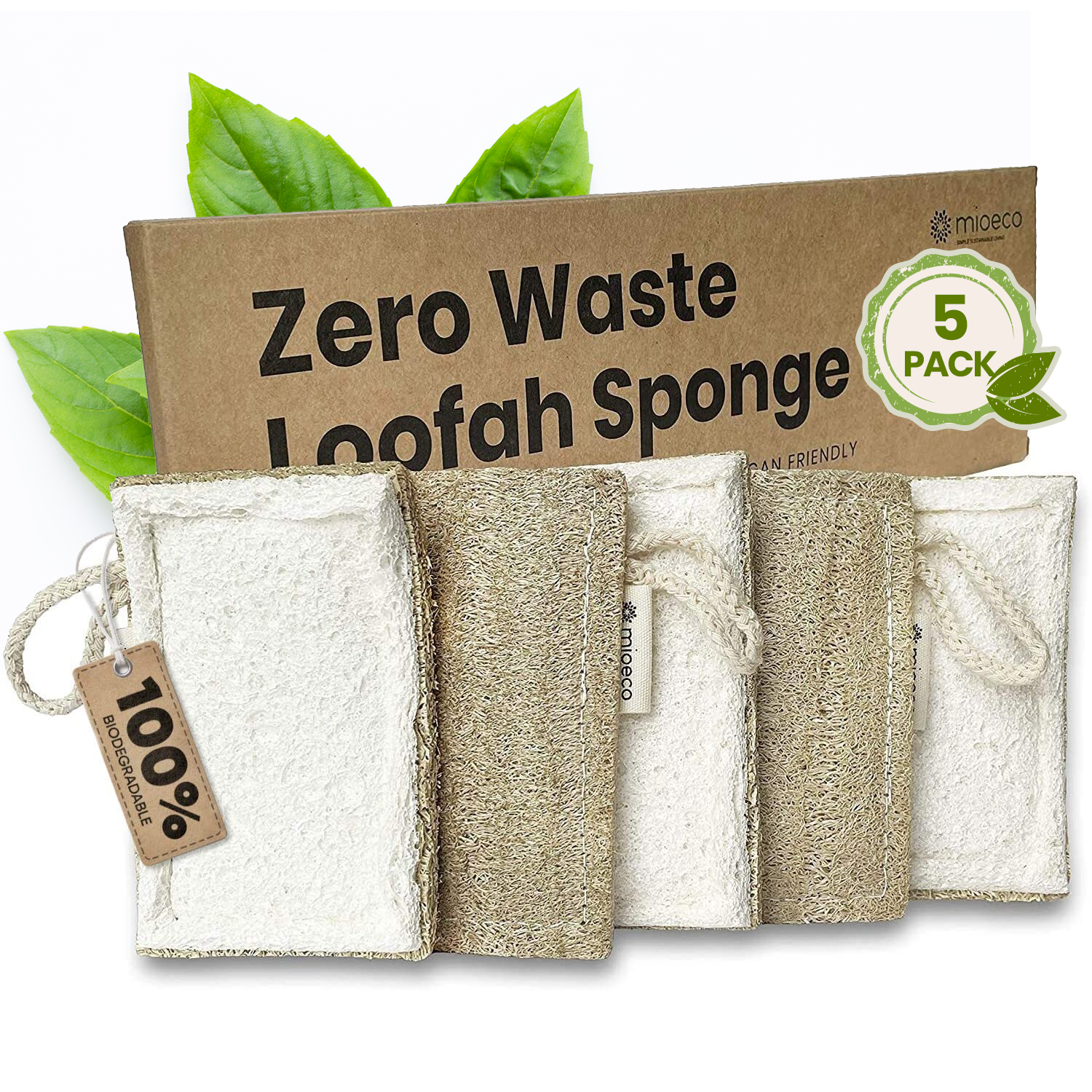 Natural Loofah Kitchen Sponge 3 Pcs-Zero Waste Dish Sponge – Smile Boutiques