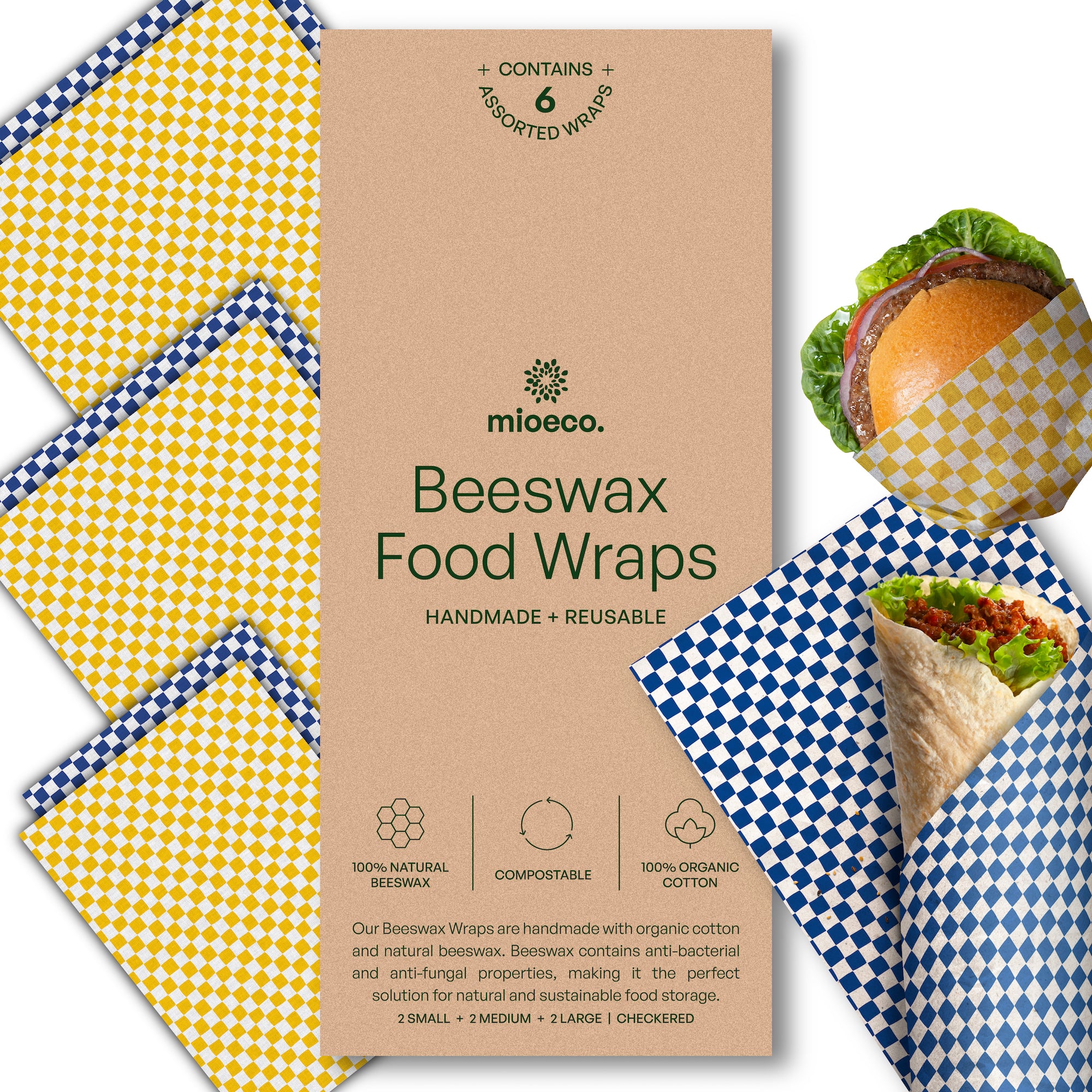 MioEco Beeswax Food Wraps – Organic, Reusable & Sustainable