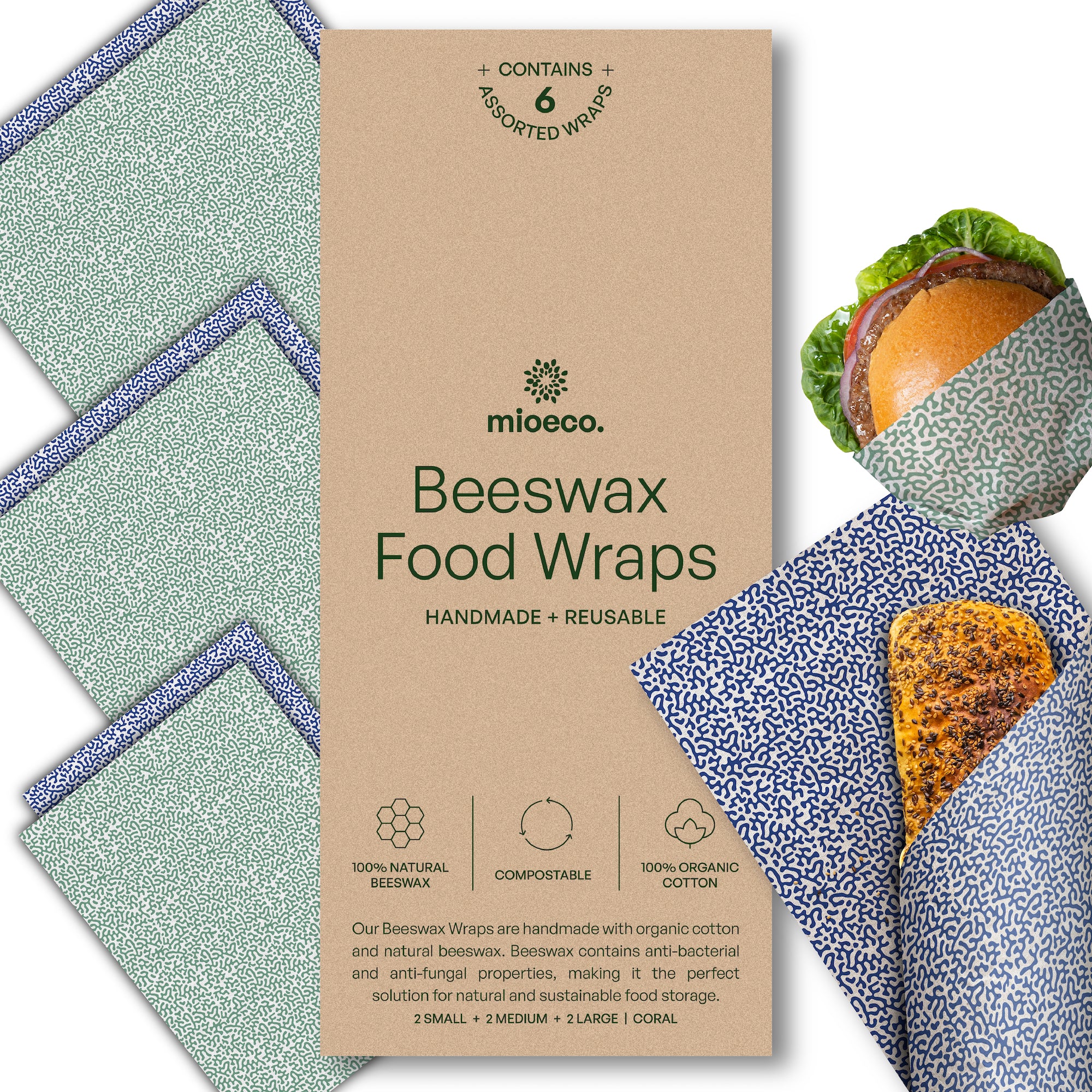 MioEco Beeswax Food Wraps – Organic, Reusable & Sustainable