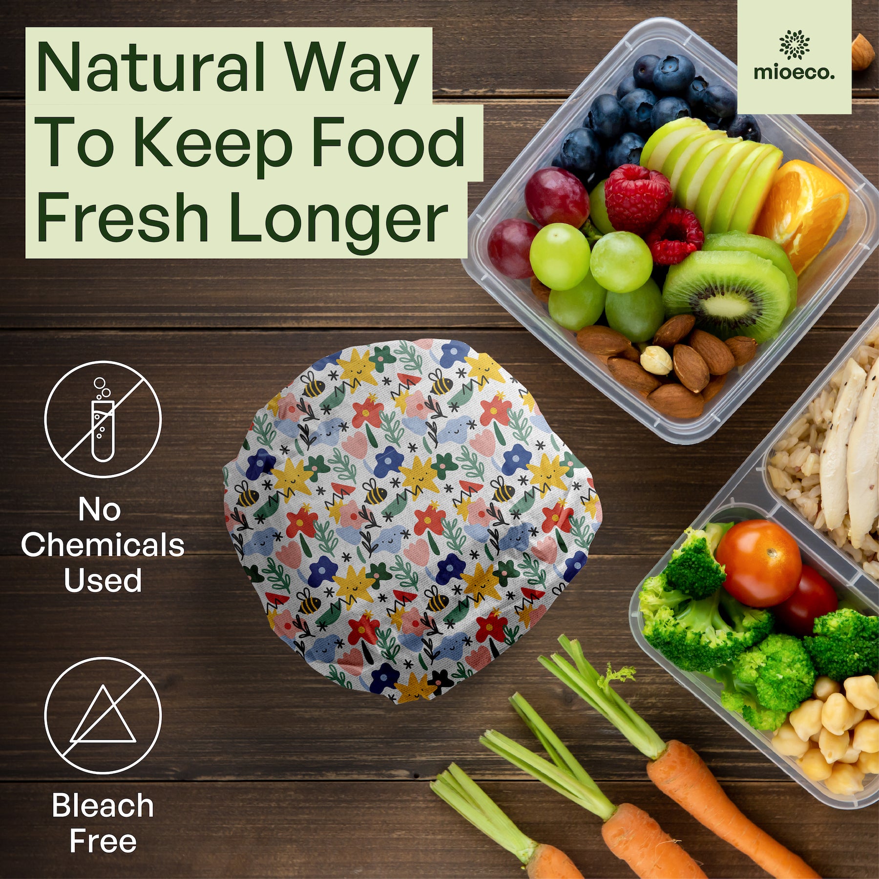 MioEco Beeswax Food Wraps – Organic, Reusable & Sustainable